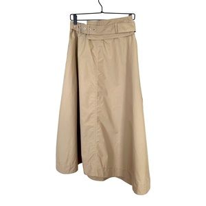 3.1 Phillip Lim Beige Asymmetrical Belted Maxi Skirt